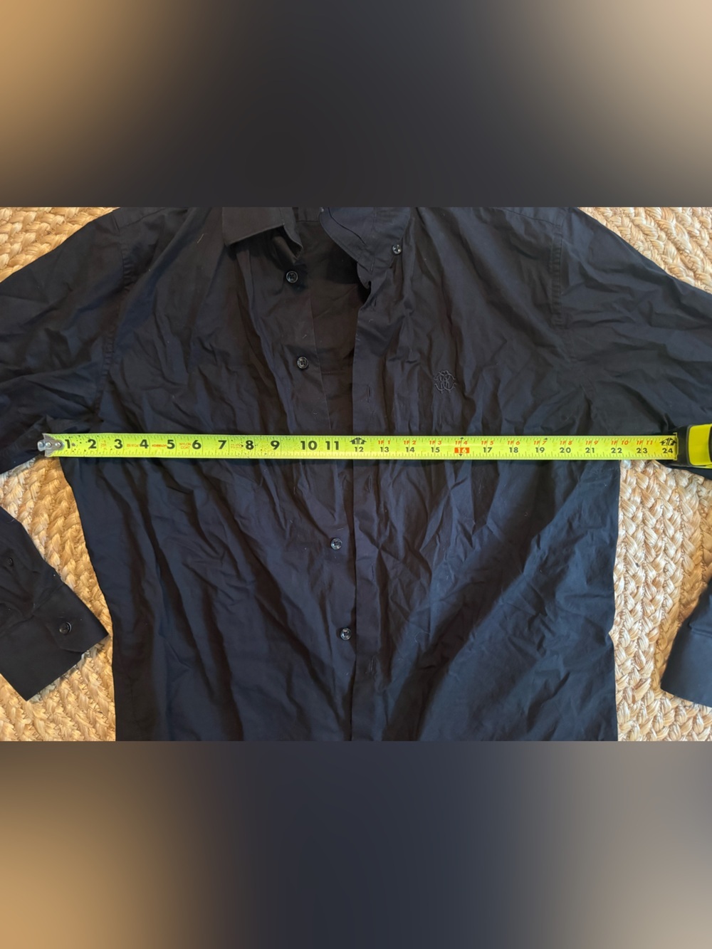 Roberto Cavalli Black Dress Shirt XL 17 34/35 Button Down - Picture 10 of 10
